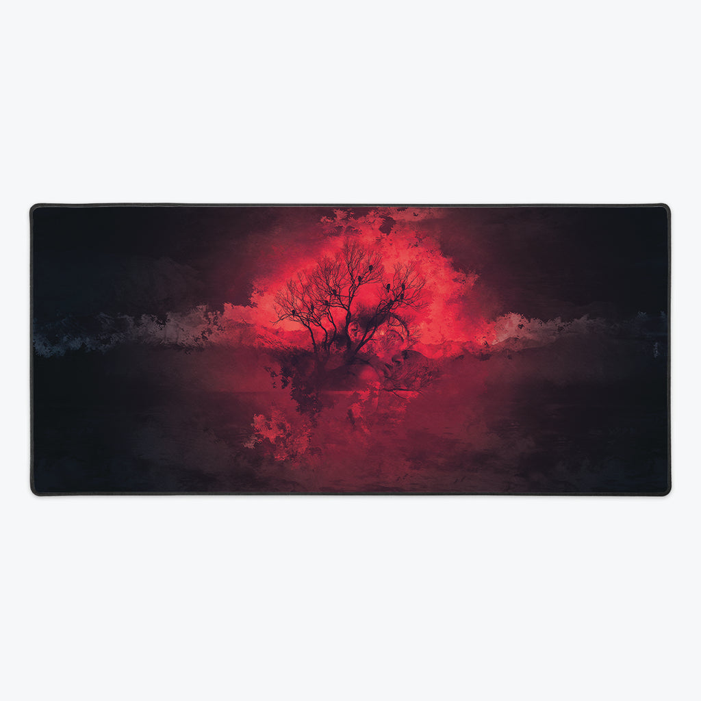 Red Raven Large Extended Mousepad