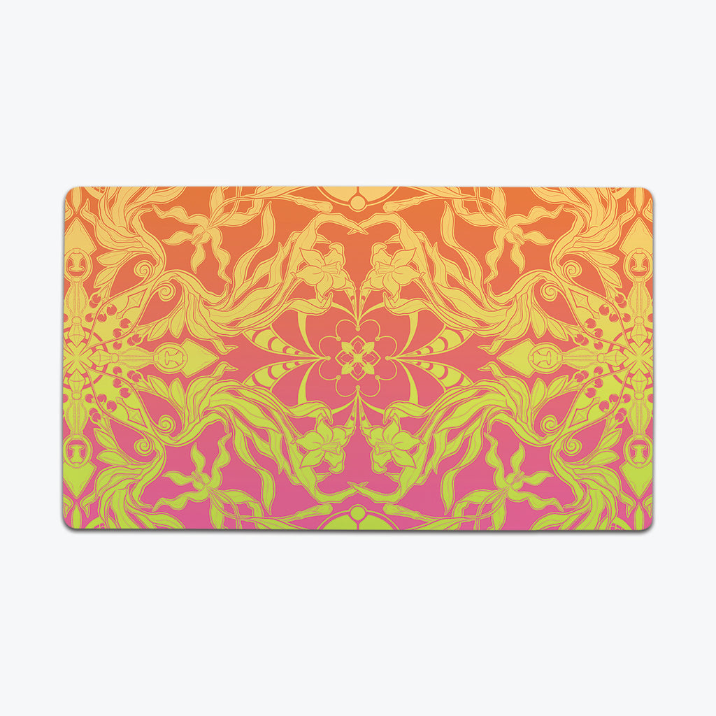 Psychedelic Daffodils Thin Desk Mat