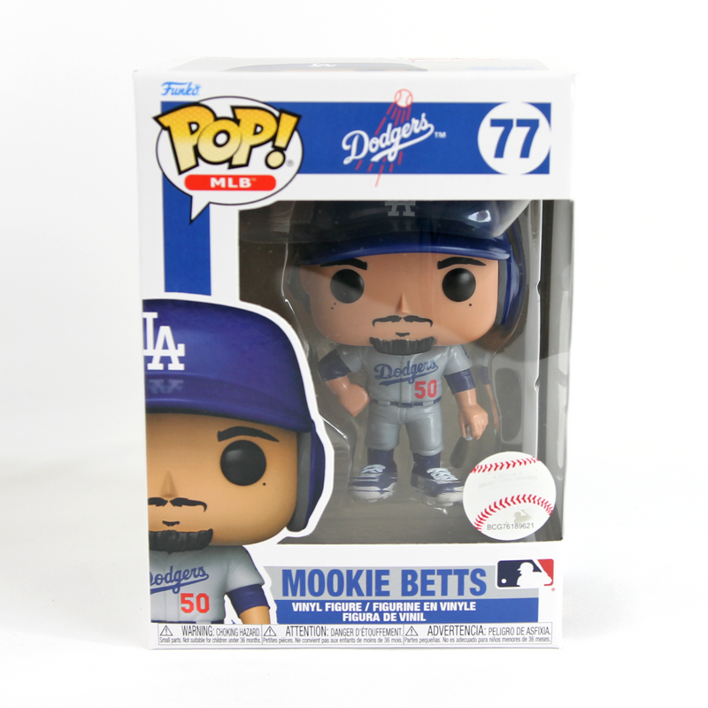 Funko Pop! MLB: Dodgers - Mookie Betts (Alternate Jersey) Vinyl Figure (+  Pop! Stacks Plastic Protector)